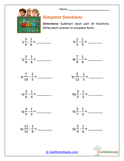 Simple Solutions Worksheet