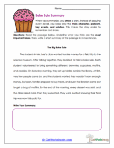 Summarizing Worksheets - GetWorksheets.com