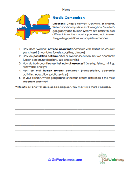 Nordic Comparison Worksheet
