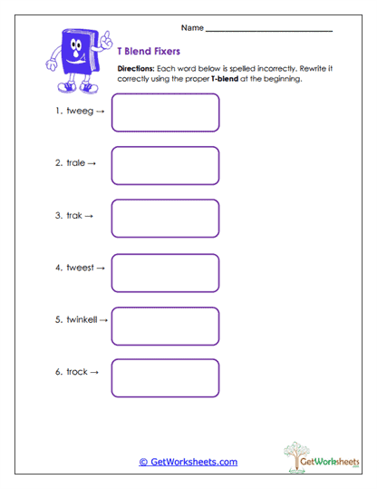 Spelling Fixers Worksheet