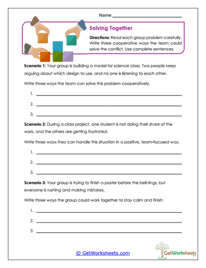 Solving Together Worksheet