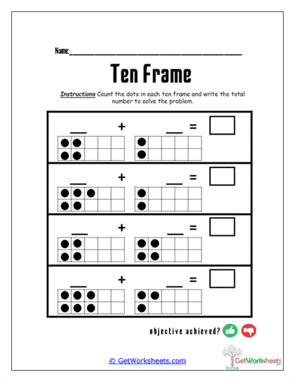 Double-Box Addition Builder Worksheet