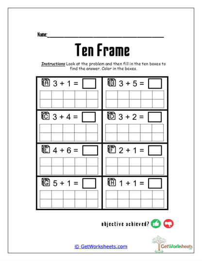 Number Sentence Builder Worksheet