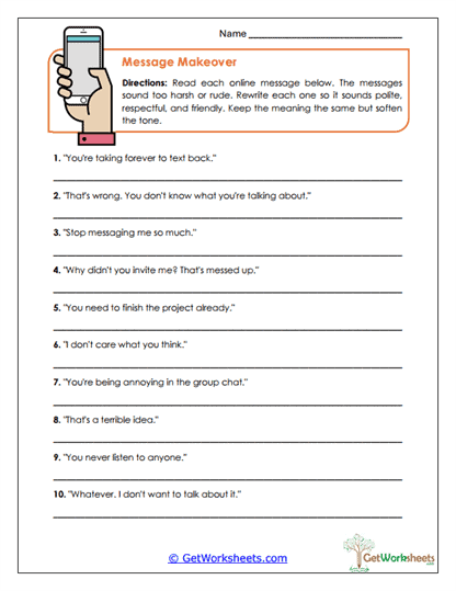 Message Makeover Worksheet
