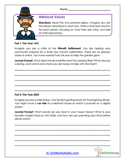 Historical Voices Worksheet