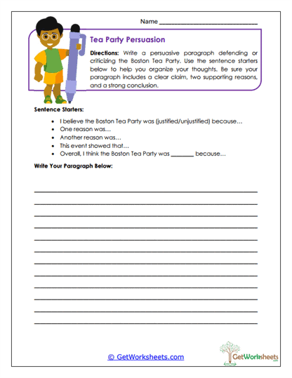 Persuasive Writing Worksheet