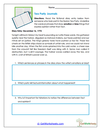 Bias in Journals Worksheet