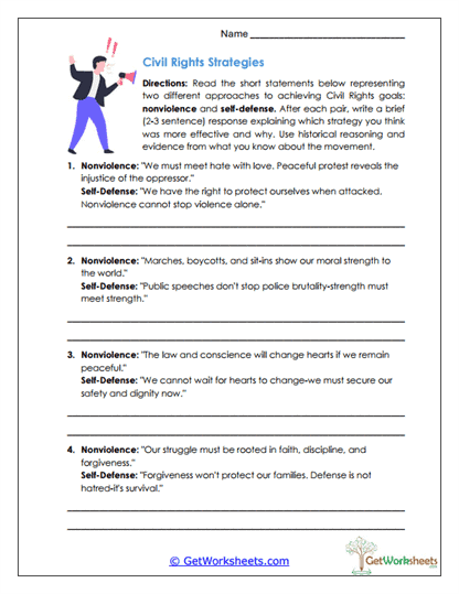 Strategy Choices Worksheet