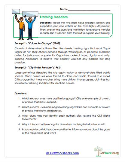 Media Bias Analysis Worksheet