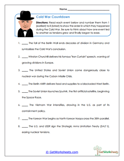 The Cold War Worksheets