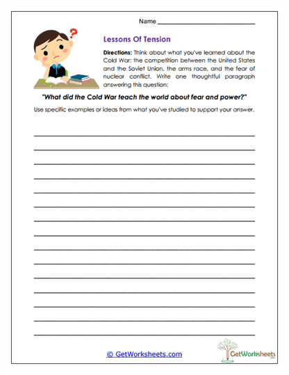 Lessons of Tension Worksheet