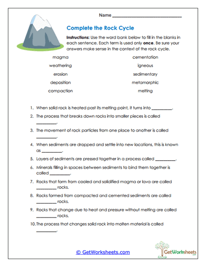 Fill-In Worksheet