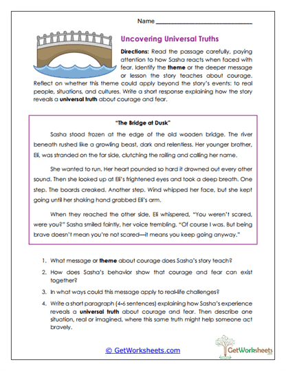 Uncovering Universal Truths Worksheet
