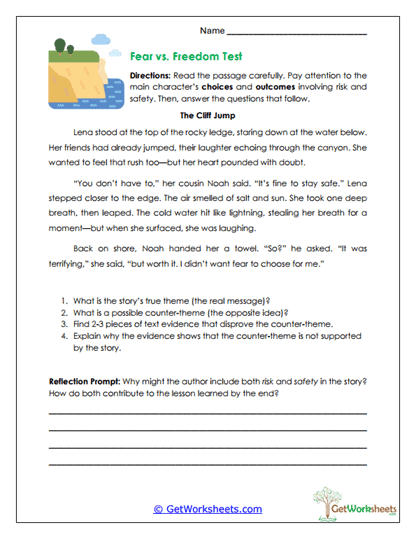 Fear vs. Freedom Test Worksheet