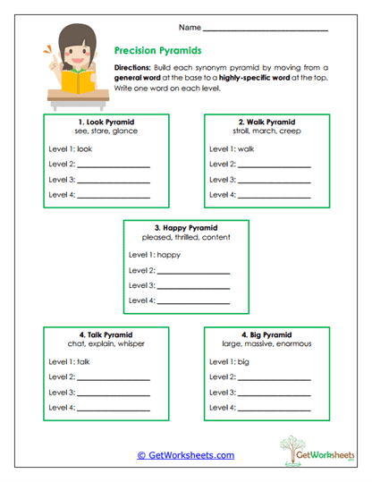 Precision Pyramids Worksheet