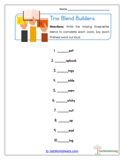 Trio Blend Builders Worksheet