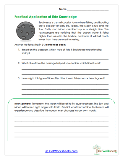 Applying Tide Knowledge Worksheet