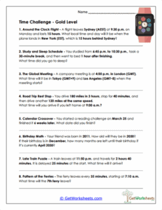 Time Word Problems Worksheets - GetWorksheets.com