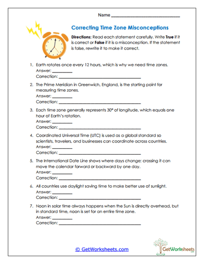 Fixing Errors Worksheet