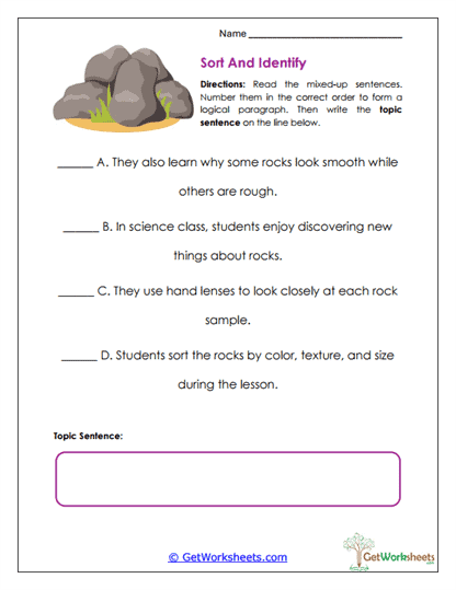 Sort and Identify Worksheet