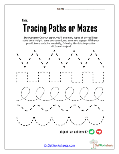 Mixed Line Patterns Worksheet