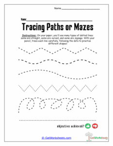 Doubting Patterns Worksheet - Pre-Writing Line Tracing Practice
