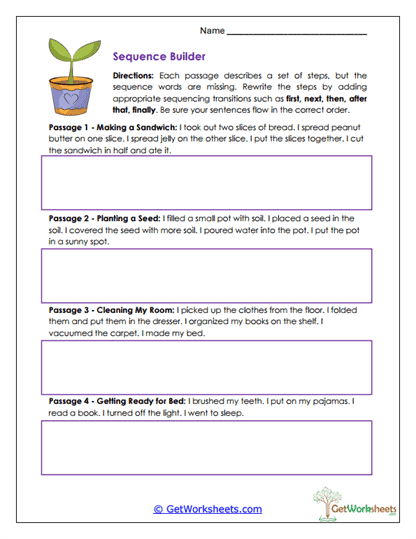 Sequence Builder Worksheet