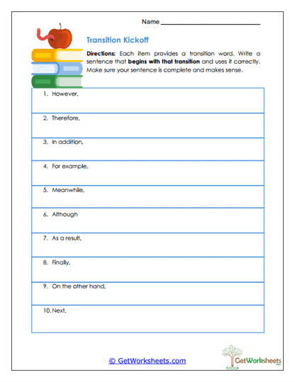 Transition Kickoff Worksheet