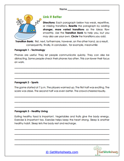 Link It Better Worksheet