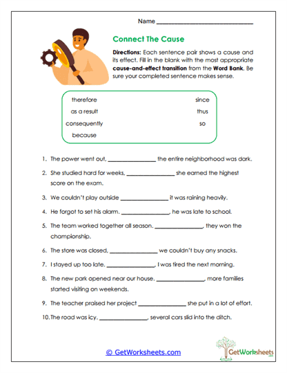 Connect the Cause Worksheet