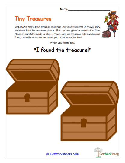 Treasure Chest Sorting Worksheet