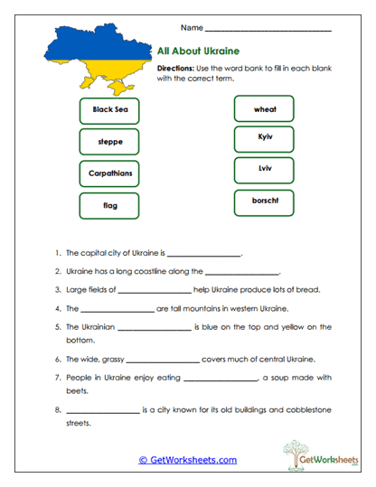 Fill-Ins Worksheet