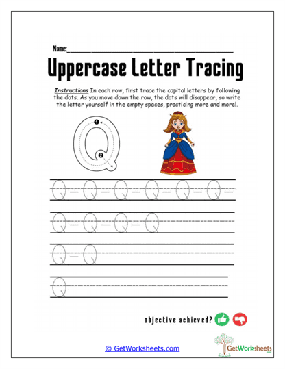 Quick Trace Q Worksheet