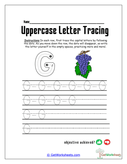 Go for the Great G Worksheet