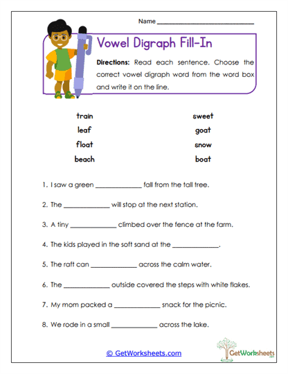 Digrapher Fill-In Worksheet