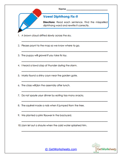 Really Fix-It Worksheet