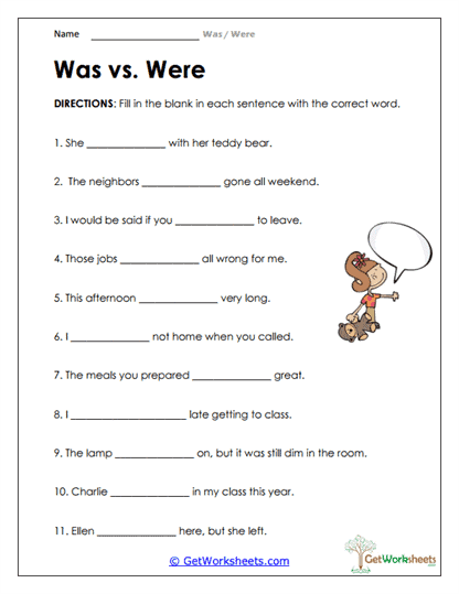 Past-Tense Verb Practice Worksheet