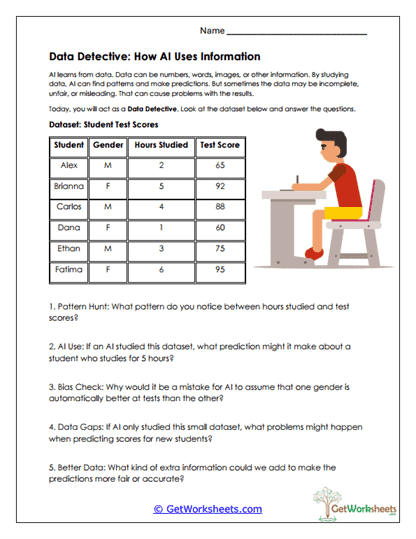 Data Detective Worksheet