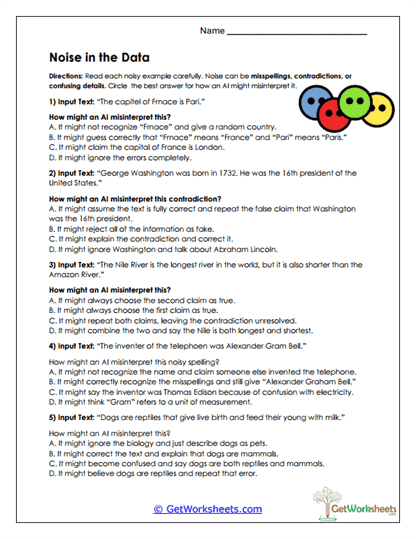 Noise in the Data Worksheet