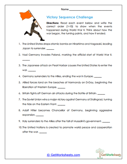 Victory Sequence Worksheet