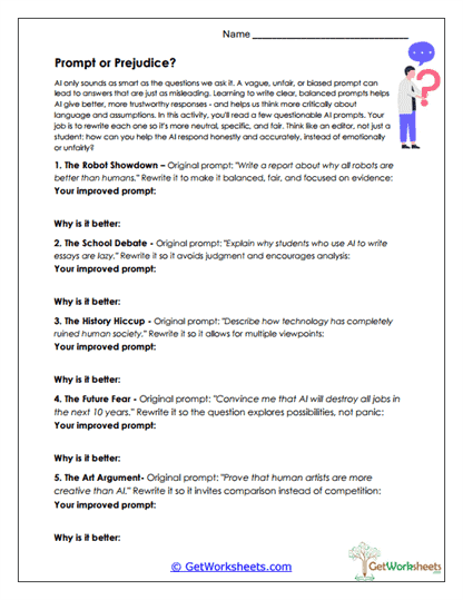 Prompt or Prejudice? Worksheet