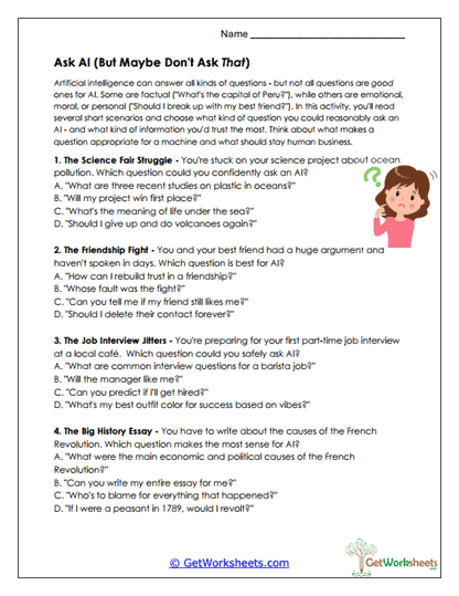 Ask AI Worksheet