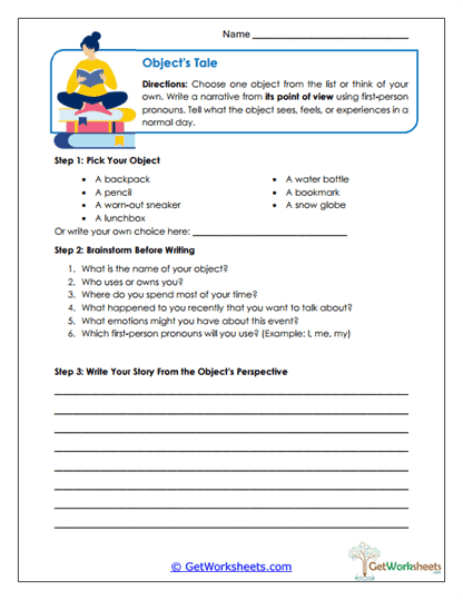 Object's Tale Worksheet