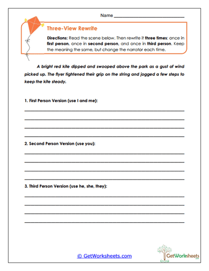 Three-View Rewrite Worksheet