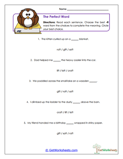 Perfect Word Choice Worksheet