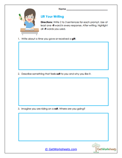 Lift Your Writing Worksheet