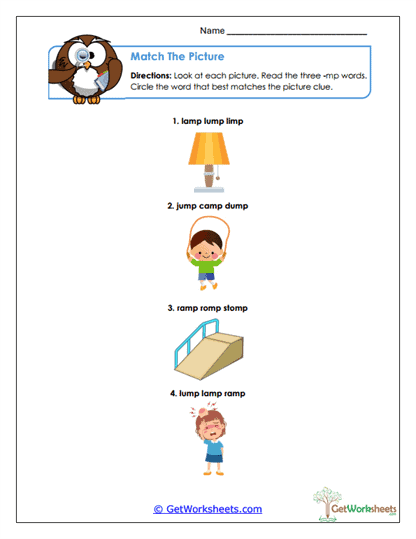 Match the Picture Worksheet