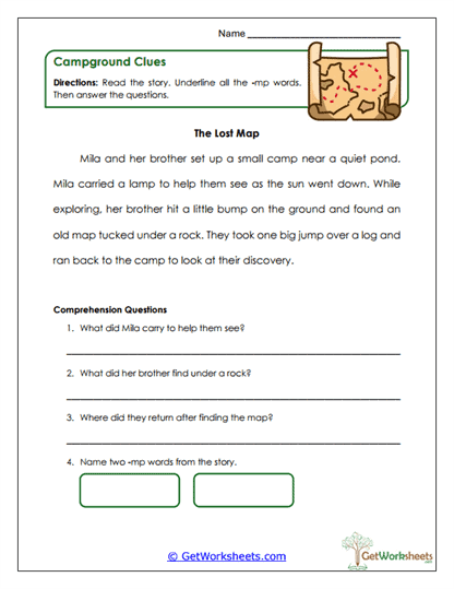 Campground Clues Worksheet