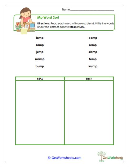 Word Sort Worksheet