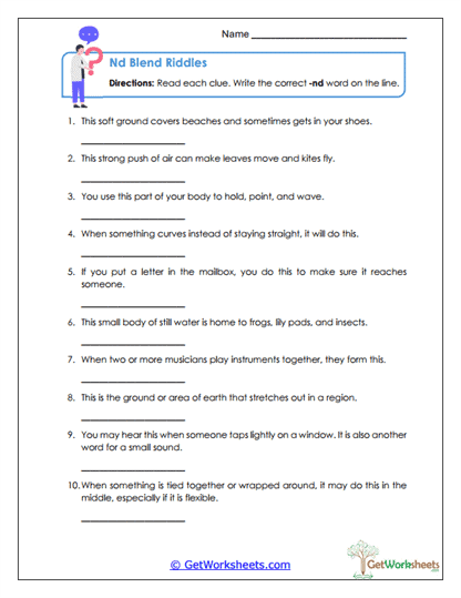Riddle Match Worksheet
